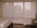 Silhouette shades for floor to ceiling windows in Riverside BLV, NYC