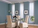 Hunter Douglas Trio shade for dining room windows  cells of shade are closed